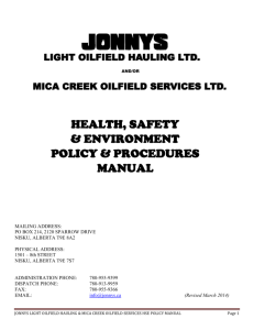 health, safety & environment policy & procedures manual