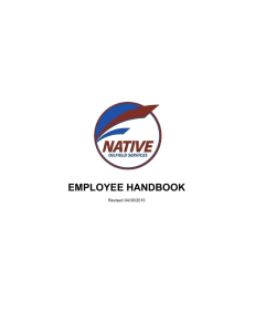 Employee Handbook - Native Oilfield Services