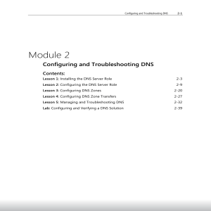 Configuring and Troubleshooting DNS