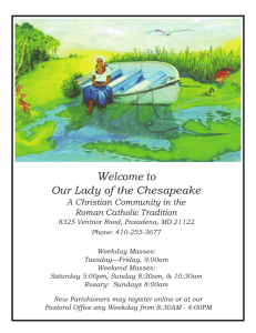 November 16, 2014 - Our Lady of the Chesapeake