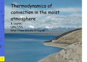 Thermodynamics of convection in the moist atmosphere