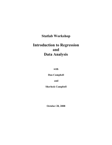 Introduction to Regression and Data Analysis