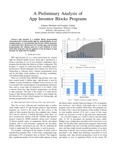 A Preliminary Analysis of App Inventor Blocks Programs
