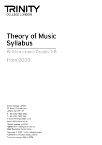 Theory of Music Syllabus