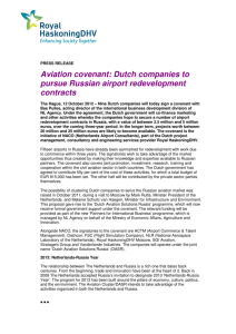 Aviation covenant: Dutch companies to pursue Russian airport