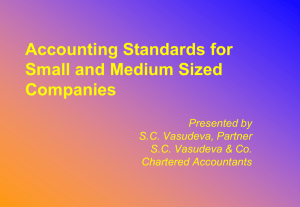 Accounting Standards for Small and Medium Sized Companies