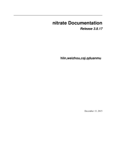 nitrate Documentation