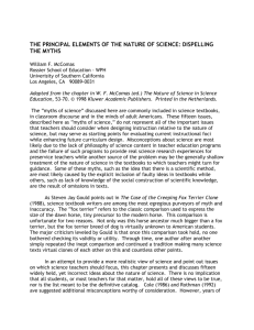 the principal elements of the nature of science: dispelling the myths