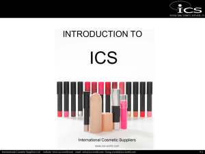 introduction to - International Cosmetic Suppliers