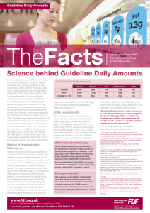 The Facts: Science behind Guideline Daily Amounts