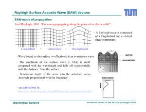 Rayleigh Surface Acoustic Wave (SAW) devices