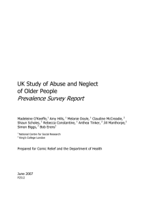 UK Study of Abuse and Neglect of Older People