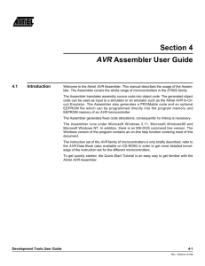 AVR Assembler User Guide