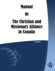 C&MA 2014 Manual - The Christian and Missionary Alliance in