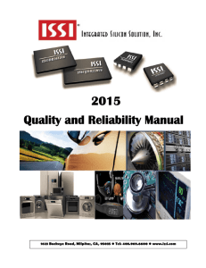 2015 Quality and Reliability Manual
