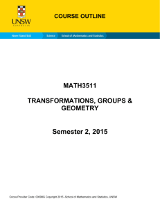 course handout - School of Mathematics and Statistics