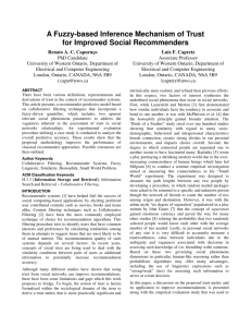 A Fuzzy-based Inference Mechanism of Trust for - CEUR