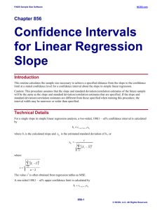 Confidence Intervals for Linear Regression Slope