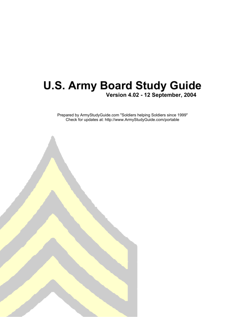 ArmyStudyGuide.com Portable Study Guide Version 4.02