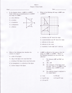 Math 9 Chapter 8 Study Guide 3. Which of the following best