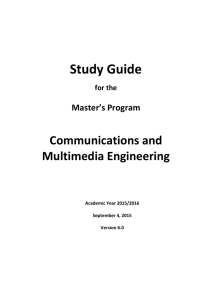 Study Guide - Communications and Multimedia Engineering