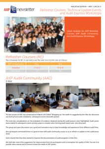 AXP Audit Community (AAC) Refresher Courses (RC)