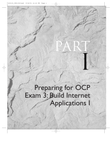 Preparing for OCP Exam 3: Build Internet Applications I