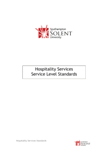 Hospitality Service Level Standards