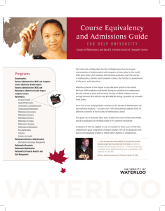 Course Equivalency and Admissions Guide