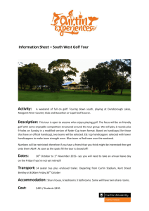 Information Sheet – South West Golf Tour Dates: Cost: