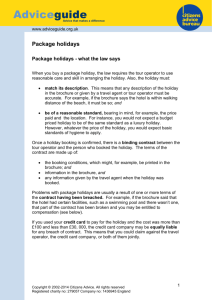 Package holidays - Citizens Advice