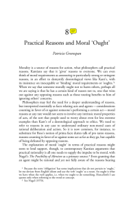 Practical Reasons and Moral 'Ought'