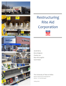 Restructuring Rite Aid Corporation