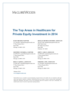 The Top Areas in Healthcare for Private Equity