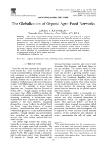 The Globalization of Organic Agro-Food Networks