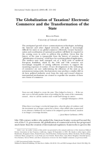 The Globalization of Taxation? Electronic Commerce and the