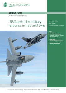 ISIS/Daesh: the military response in Iraq and Syria