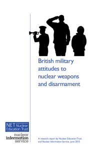 British military attitudes to nuclear weapons and disarmament