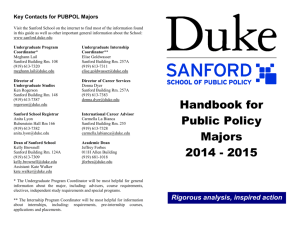 Handbook for Public Policy Majors 2014 - 2015