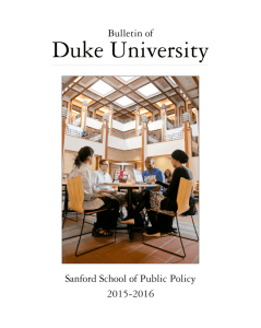 2015-16 Sanford School of Public Policy Bulletin