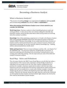 Becoming a Business Analyst