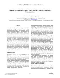 Analysis of Architecture Pattern Usage in Legacy System