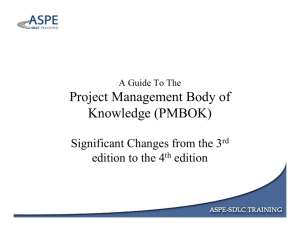 Project Management Body of Knowledge (PMBOK)