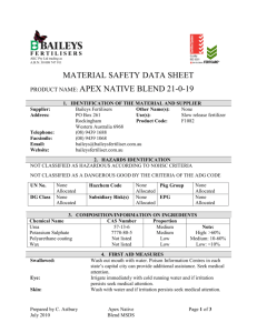 material safety data sheet product name: apex