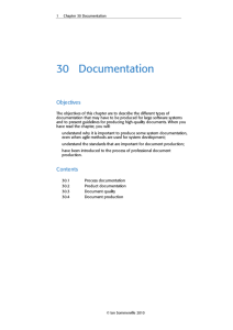 30 Documentation - Systems, software and technology