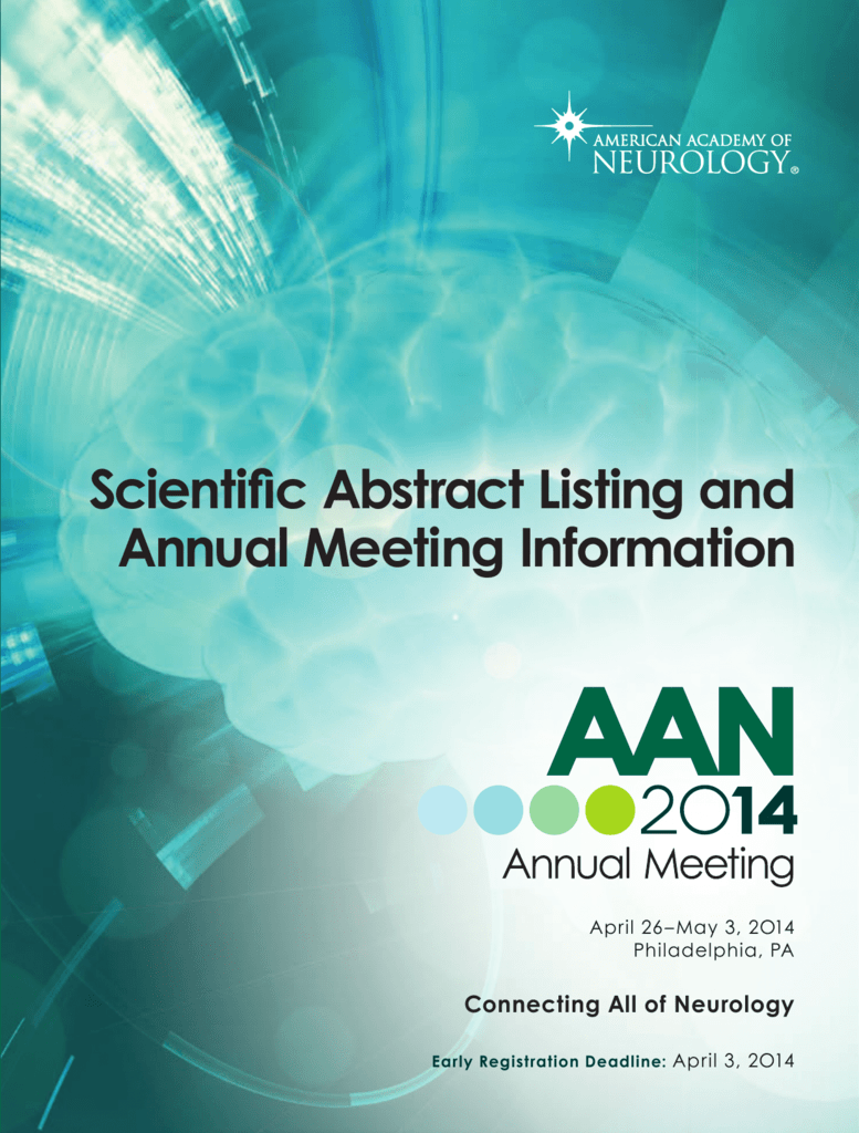 The 2014 Annual Meeting Scientific Abstract Listing