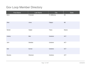 Gov Loop Member Directory