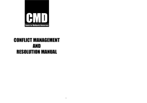 conflict management and resolution manual