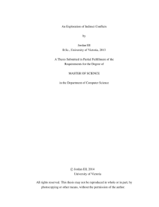 An Exploration of Indirect Conflicts by Jordan Ell B.Sc., University of