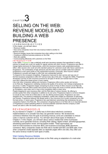 SELLING ON THE WEB: REVENUE MODELS AND BUILDING A